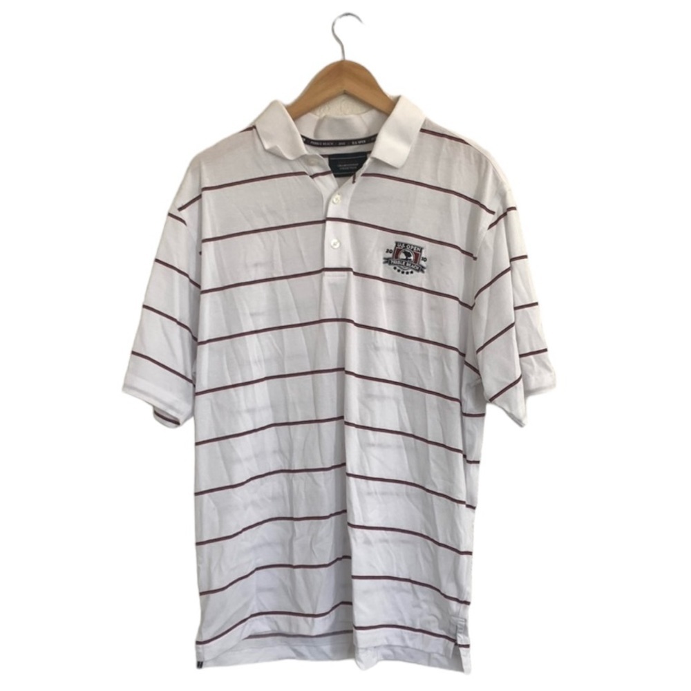 Pebble Beach | striped shirt sleeve golf polo men’s size large
